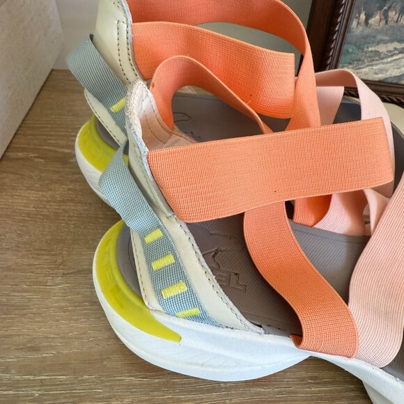 Sorel Explorer Blitz Pink & Coral Gradiant Multistrap Sandal 8 - Picture 6 of 7